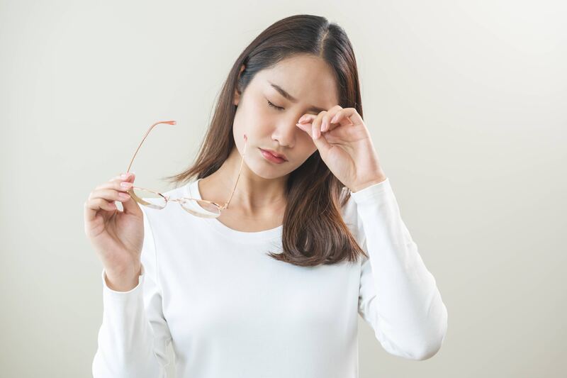 Dry eye consultation at Inland Family Optometry